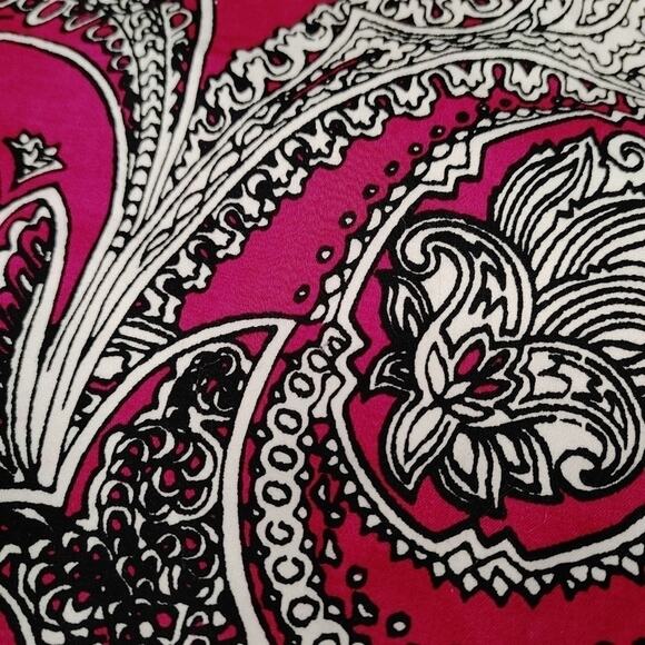 Talbots Size 8 Paisley Magenta Sleek Pants Career Pop Trendy Vibrant Unique - Picture 12 of 12